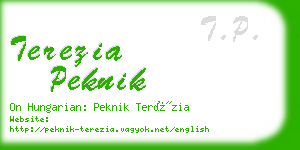 terezia peknik business card